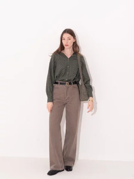 Прямі джинси VMMA коричневий