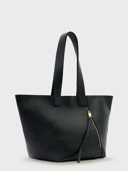 Geantă shopper Allsaints din piele alb