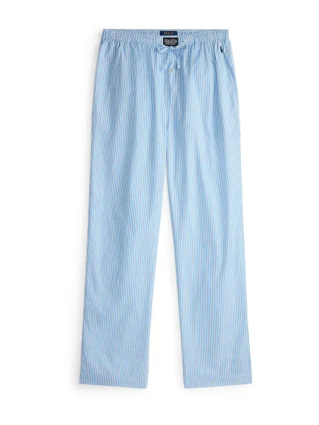 Polo Ralph Lauren Spodnji del pižame svetlo modra bela
