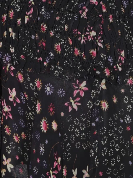 Fusta mini Isabel Marant cu model floral negru