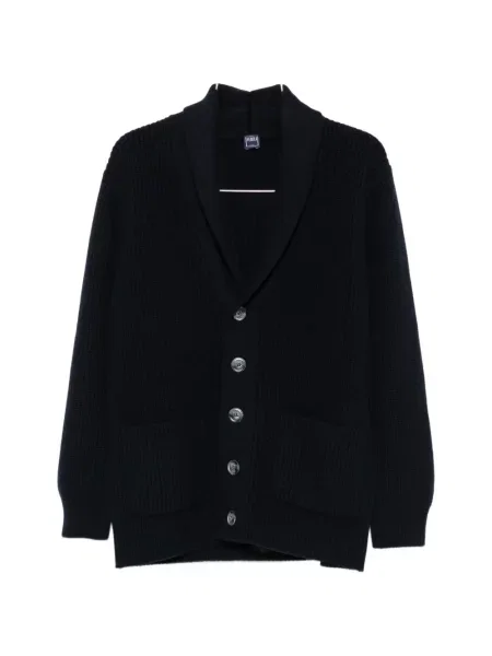 Gulerat cardigan Fedeli tricotate albastru