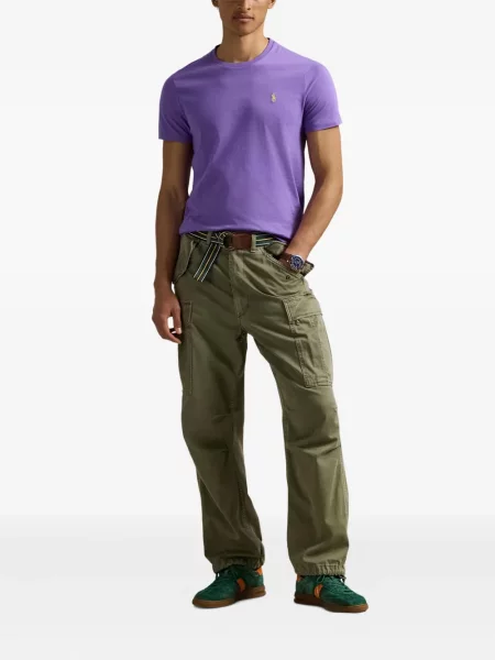 Ριγέ polo Polo Ralph Lauren με κουκούλα με αυτόγραφο λευκό