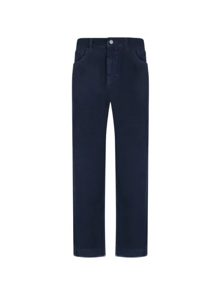 Pantaloni Amaranto de catifea cord albastru