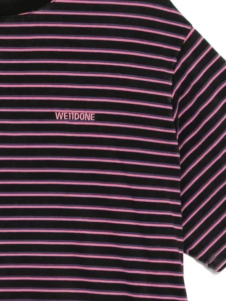 Tricou We11done cu dungi negru