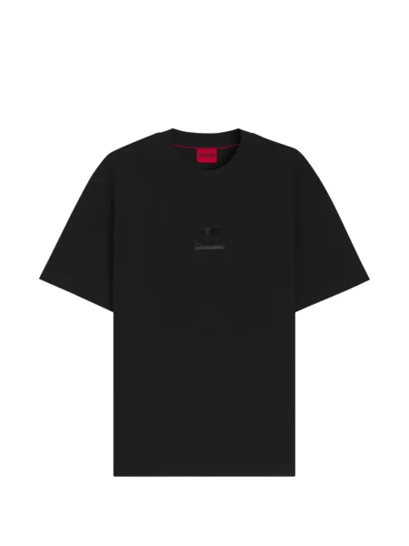 Тениска Hugo с автограф черно