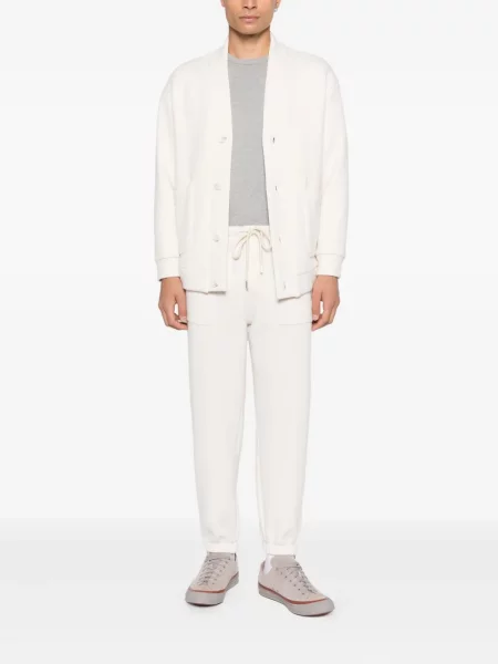 Pantaloni Yes London alb