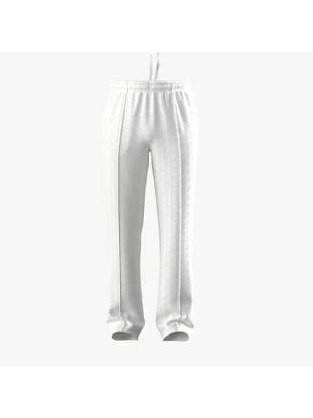 Spodnie dresowe o kroju regular fit z mieszanka bawełny Lacoste białe