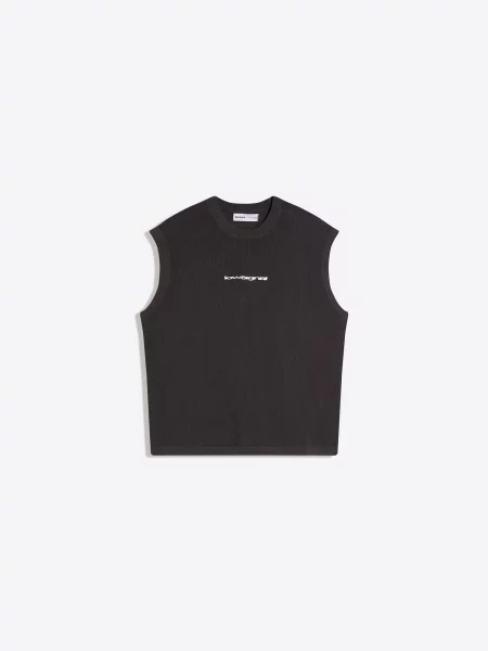 Bershka Tricou negru alb