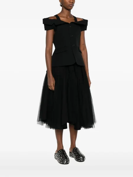 Kurtka Noir Kei Ninomiya z odkrytymi ramionami czarna