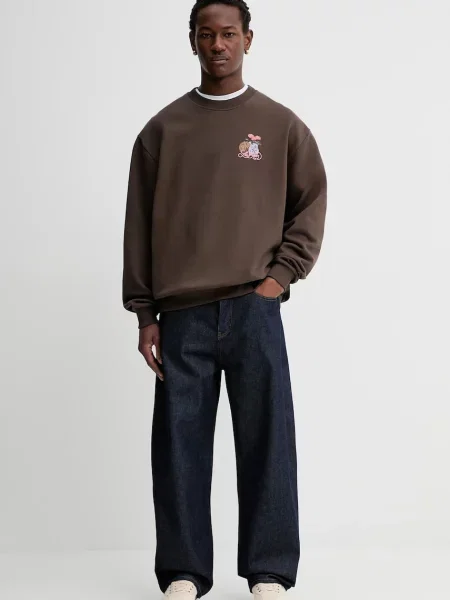 Кофта Les Deux Cole з принтом коричневий