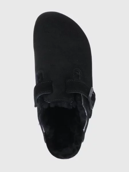 Замшевые тапочки Birkenstock черные