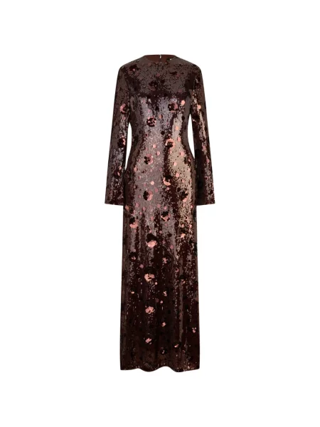 Rochie maxi Rotate Birger Christensen cu paiete maro