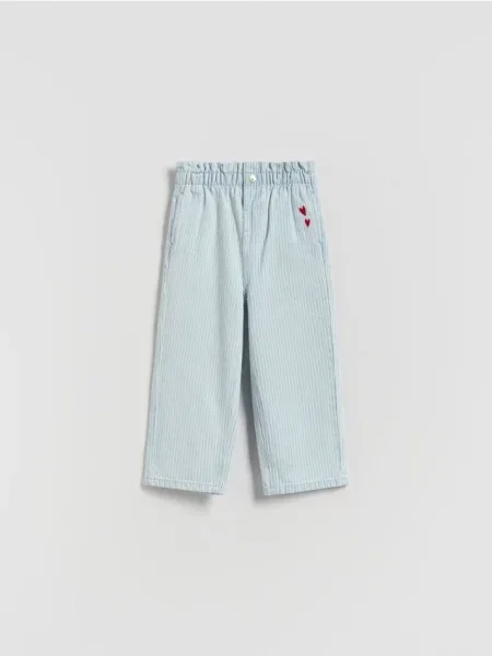 Reserved Jeansy baggy w niebieski