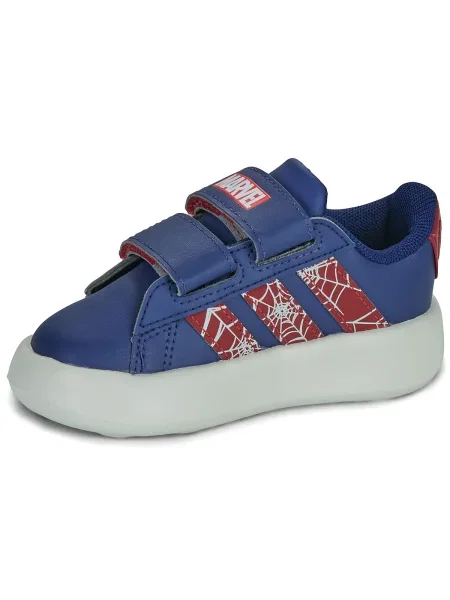 ADIDAS SPORTSWEAR Sportcipő Adidas x Marvel Spider-Man Grand Court sötétkék / borvörös fehér