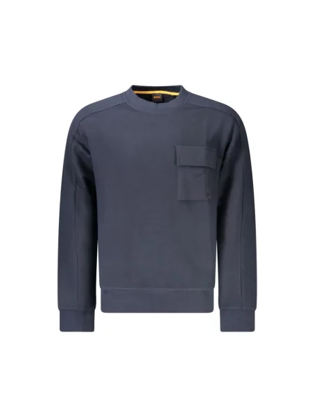 Bluza Boss z długim rękawem niebieska