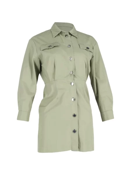 Rochie tip cămașă Sandro de costum verde