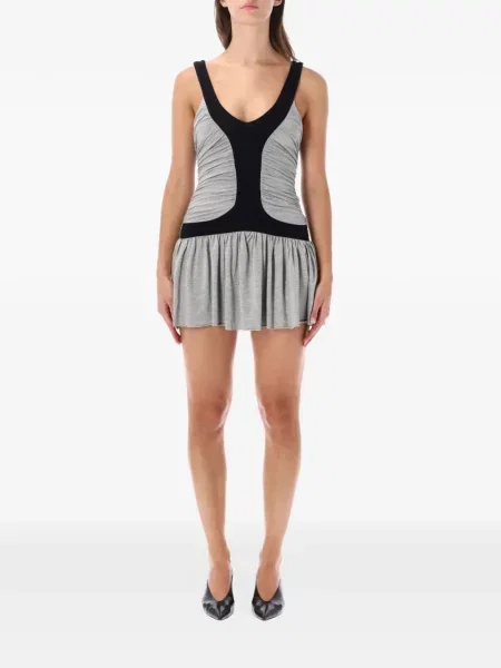 Rochie mini Gimaguas cu volane gri