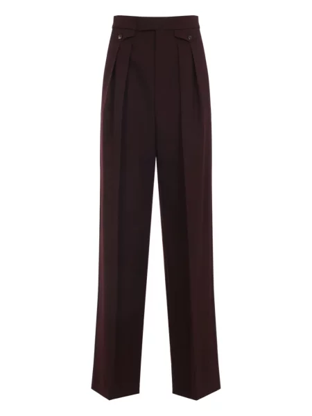 Pantaloni Chloé plisate roșu