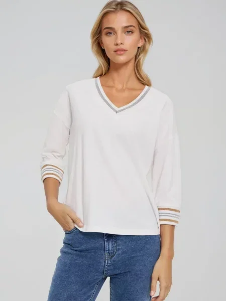 Lung tricou Marisse albastru