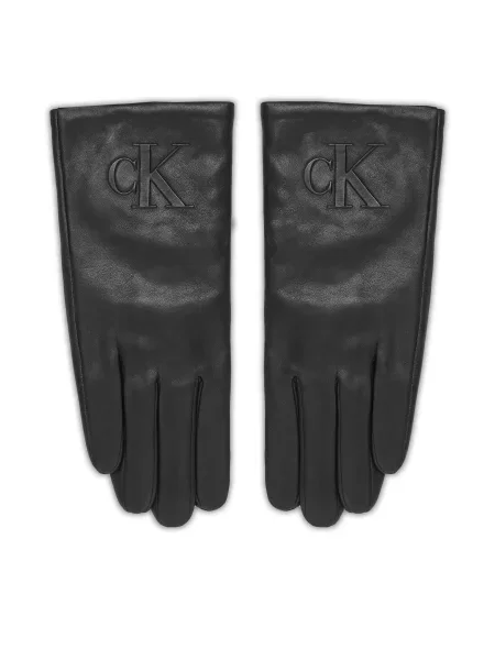 Calvin Klein Mănuși de piele negru