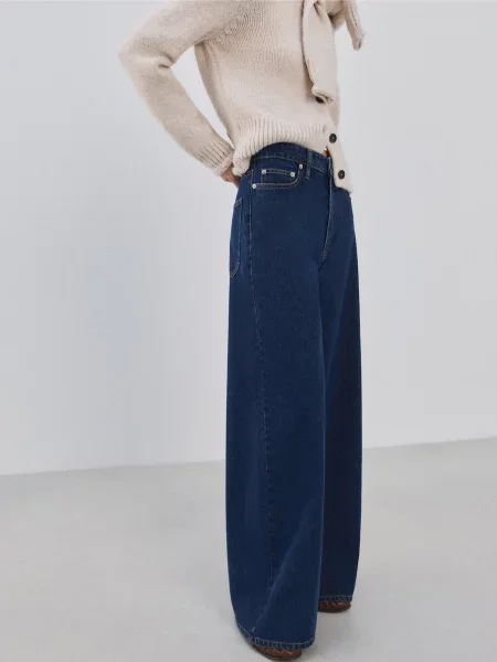 Широкі джинси MANGO синій