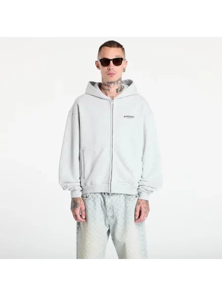 Hanorac REPRESENT Owners Club Zip Hoodie Ash Grey/ Black L negru