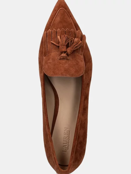 Замшевые мокасины Lauren Ralph Lauren коричневые