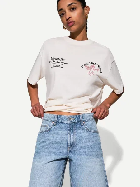 Bershka Jeans albastru