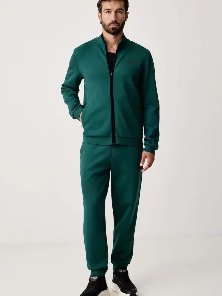 Emporio Armani tepláková souprava s bavlnou zelená