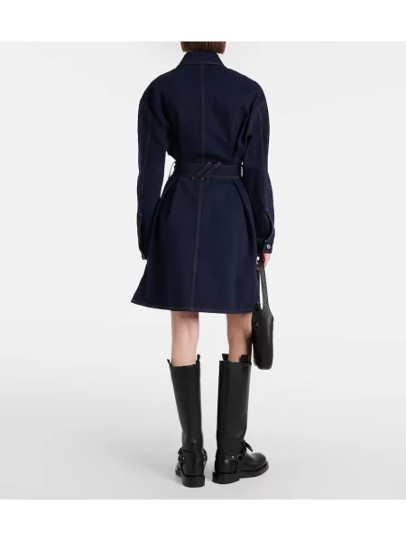 Rochie din denim Burberry de costum albastru