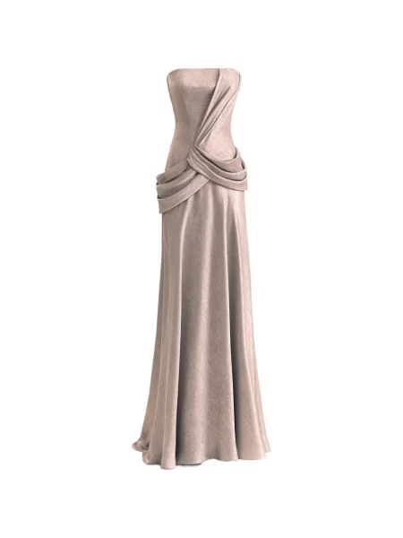 Rochie maxi Gemy Maalouf drapată de costum gri