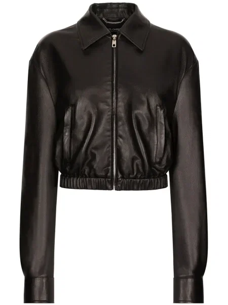 Kurtka skórzana Dolce And Gabbana czarna