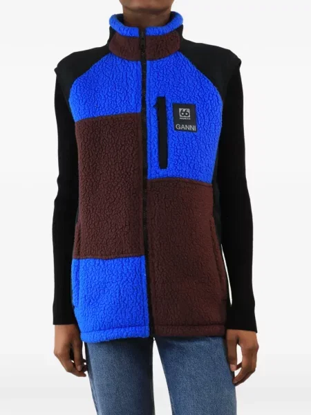 Vestă Ganni din fleece albastru