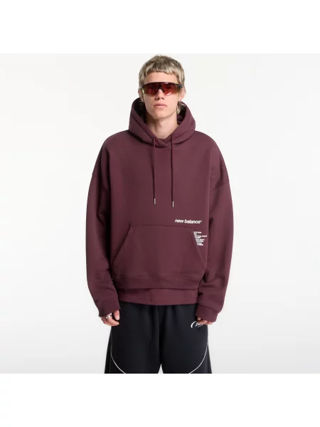 Hanorac cu glugă New Balance din piele streetstyle