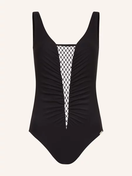 Charmline Strój Kąpielowy Modelujący Textured Dimension schwarz biały
