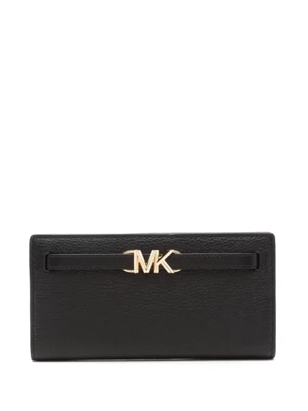 Portofel Michael Michael Kors din piele cu autograf negru