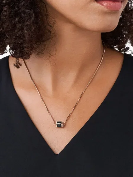 Vėrinys Emporio Armani su kristalais rožinė