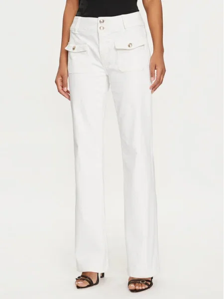 Blugi evazați Morgan alb