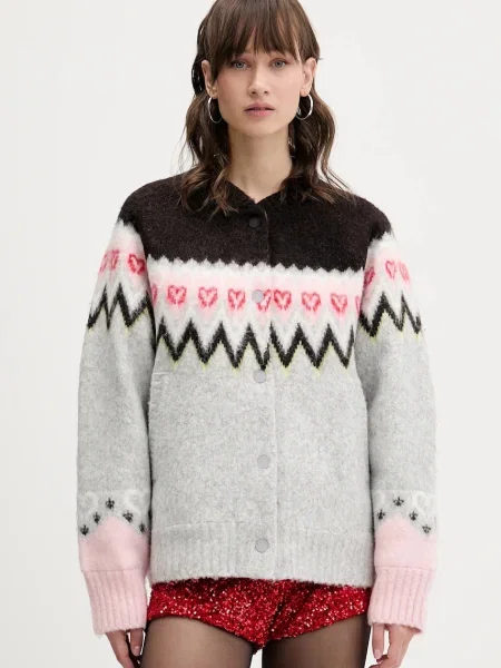 Stine Goya geacă din amestec de lână de tranziție oversize gri