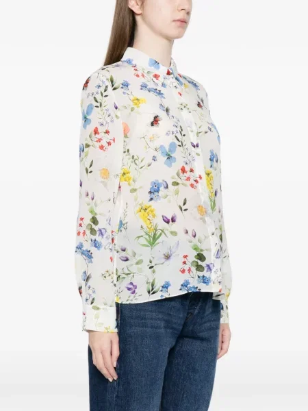 Bluză Alice + Olivia cu model floral alb