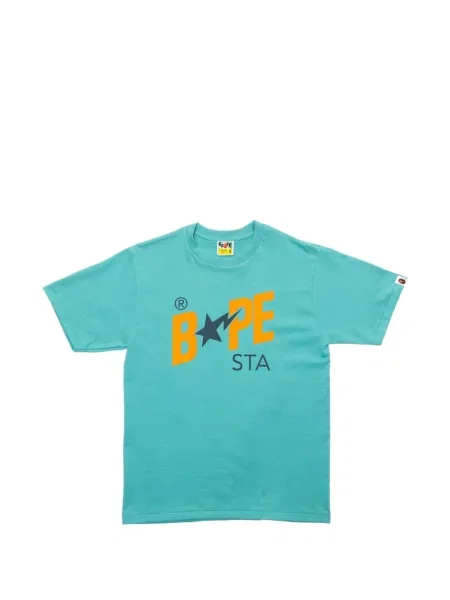 Tricou A Bathing Ape® cu imagine cu decolteu rotund albastru