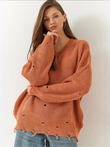 Bianco Lucci Pulover Pullover kostanj rjava