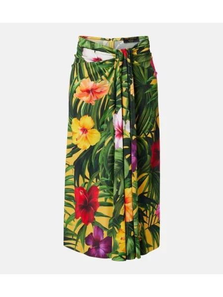 Fustă midi Dolce&gabbana cu model floral drapată