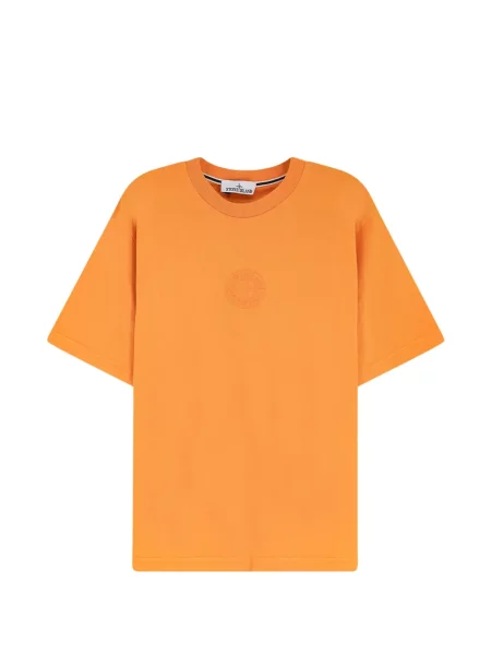 Tricou grafic Stone Island cu imagine portocaliu