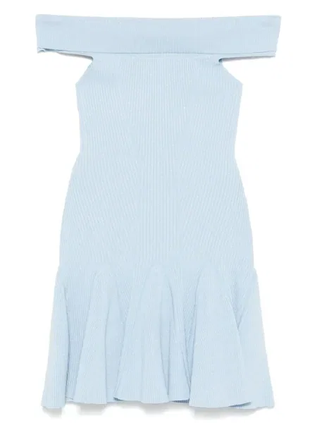 Mała mały sukienka mini Retrofete garniturowa niebieska