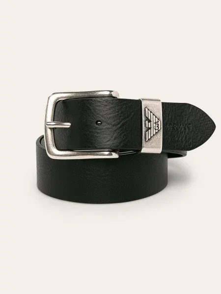 Emporio Armani Curea de piele negru