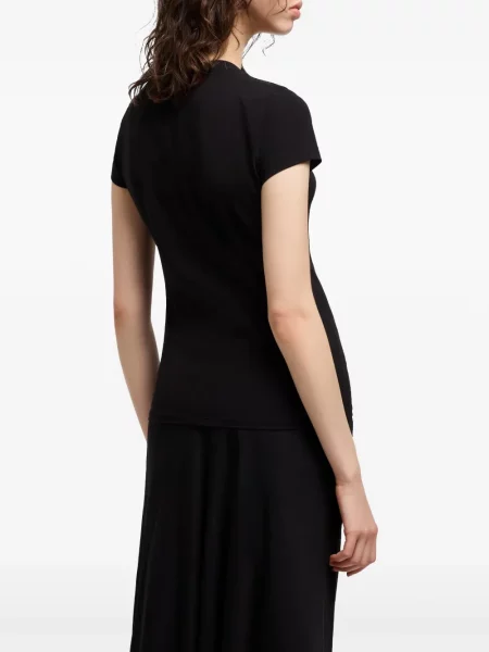 Tricou Armani Exchange cu broderie negru