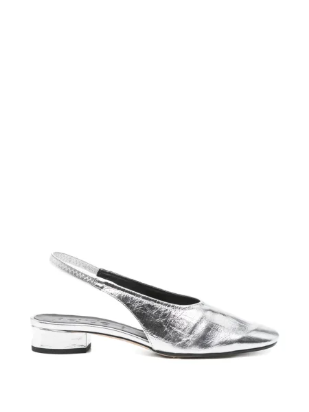 Pantofi cu toc Aeyde slingback argintiu