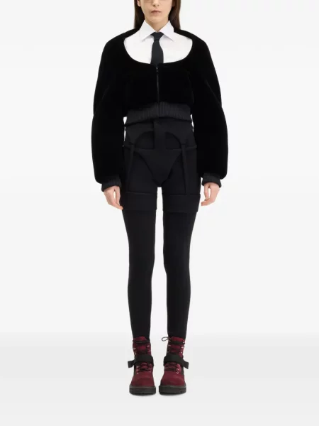 Decupat geacă bomber Jean Paul Gaultier negru