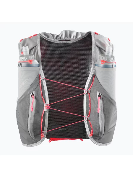 Kamizelka do biegania Salomon Advance Skin 12 castelrock/alloy/neon flame szara